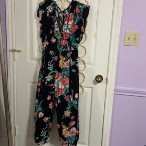 Floral jumpsuit size medium